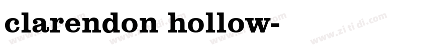clarendon hollow字体转换